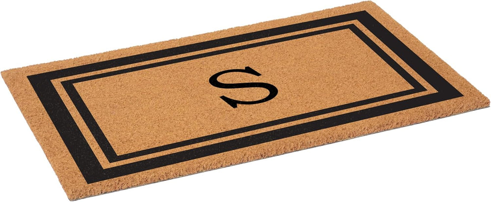 Calloway Mills 152962436S Black Border 24" x 36" Monogram Doormat, ...