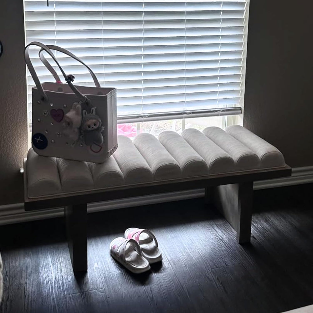 HEAH-YO Modern Bedroom Bench,47 Inches Upholstered Entryway Bench for Bedroom...