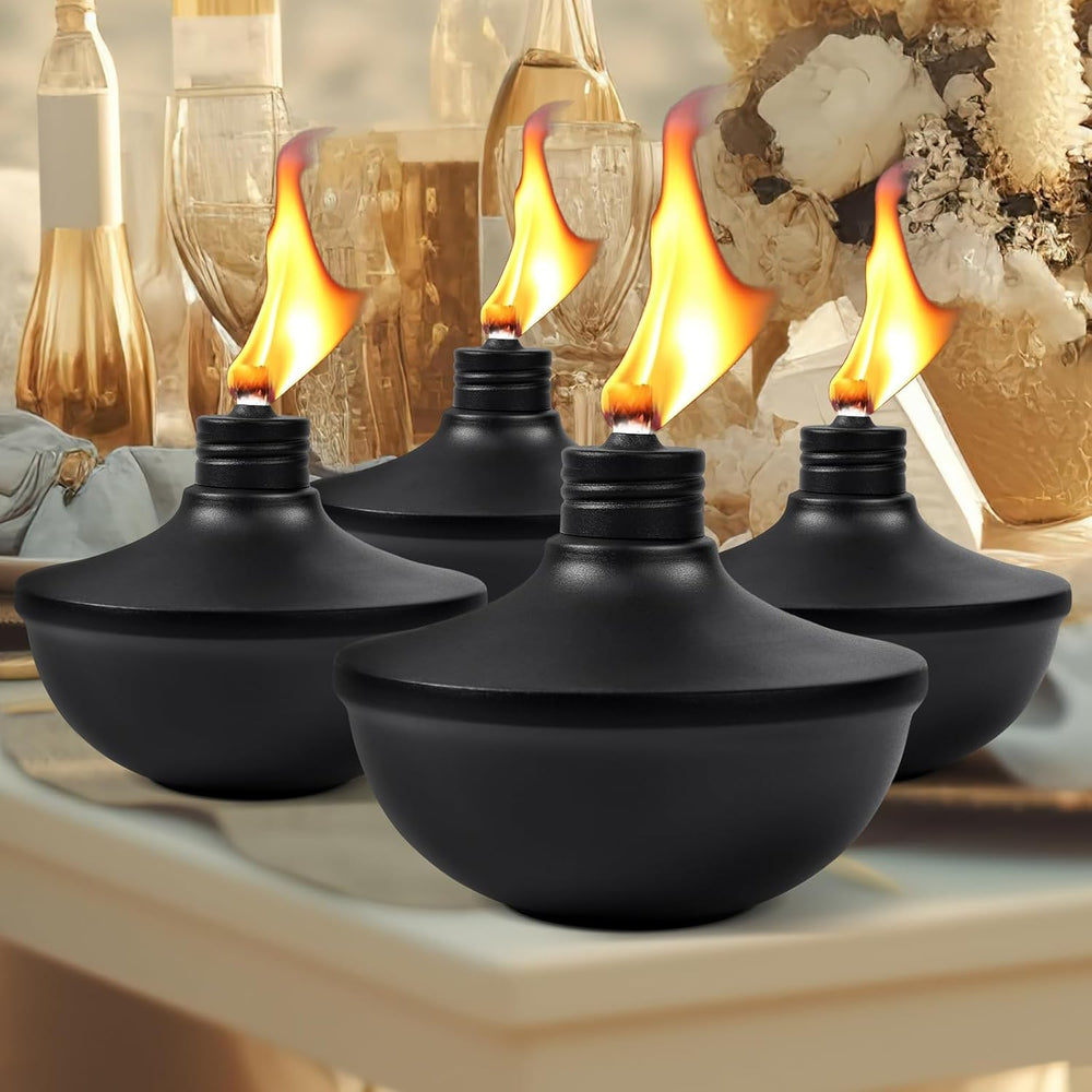 6-Pack Upgraded Tabletop Torches, 24 oz Citronella Torch Lights, Refillable T...