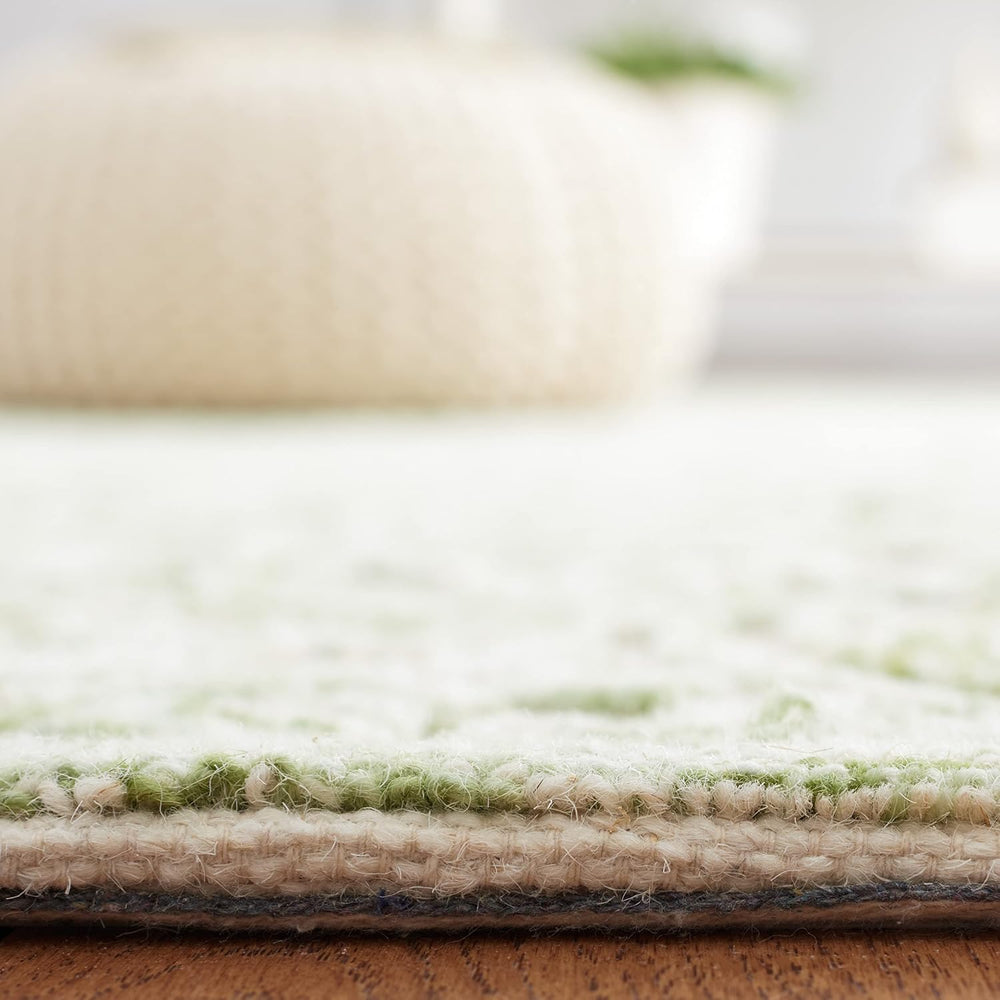 SAFAVIEH Trace Collection Accent Rug - 3' x 5', Ivory & Green, Ha...