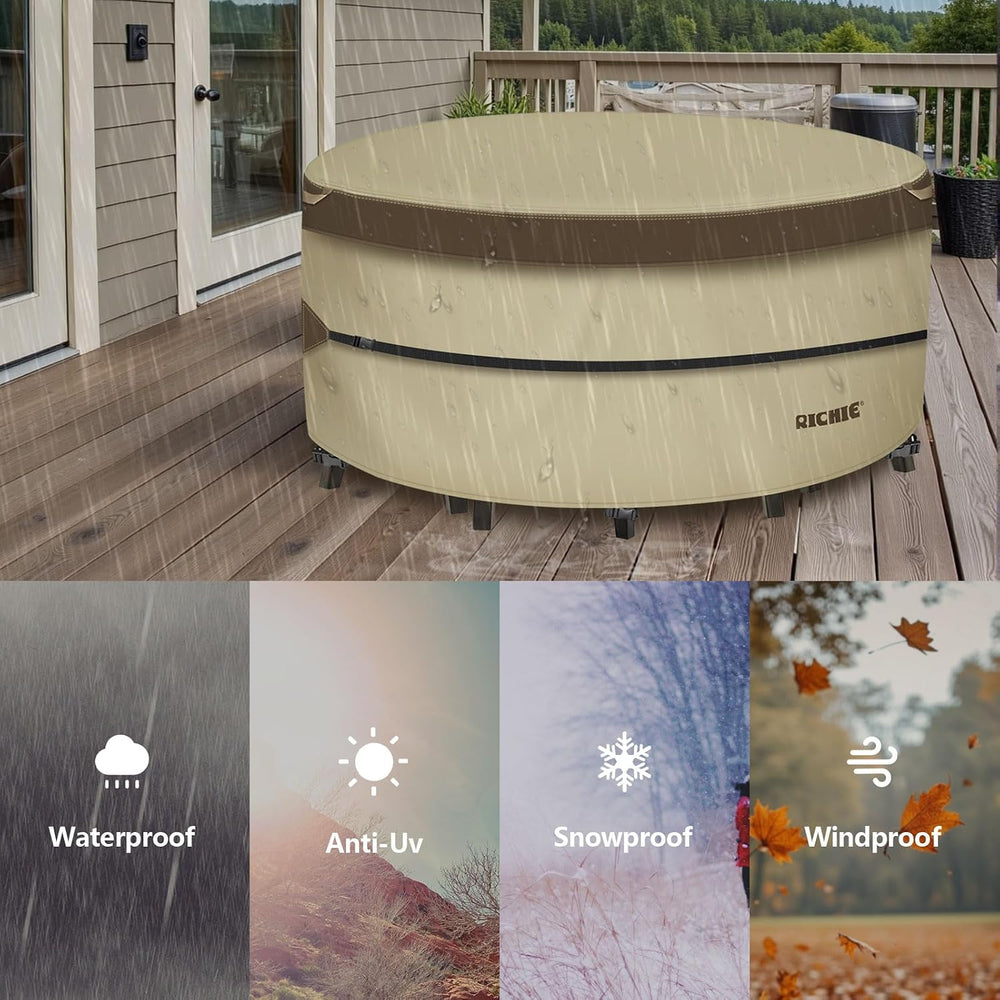 RICHIE Outdoor Patio Furniture Cover - Heavy Duty Waterproof 600D Tough Canva...