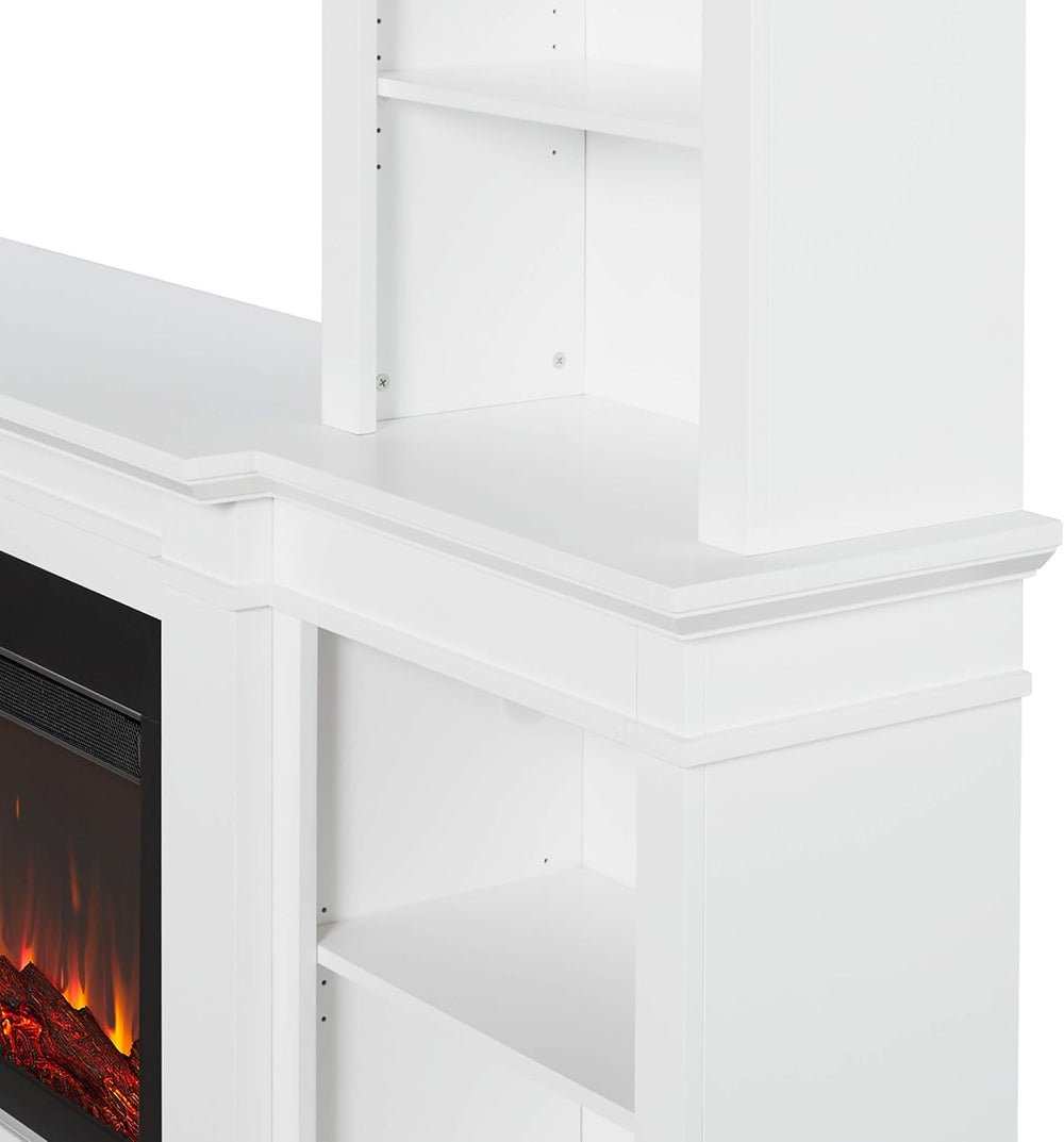 Real Flame Monte Vista Electric Media Fireplace, White,9900E-W