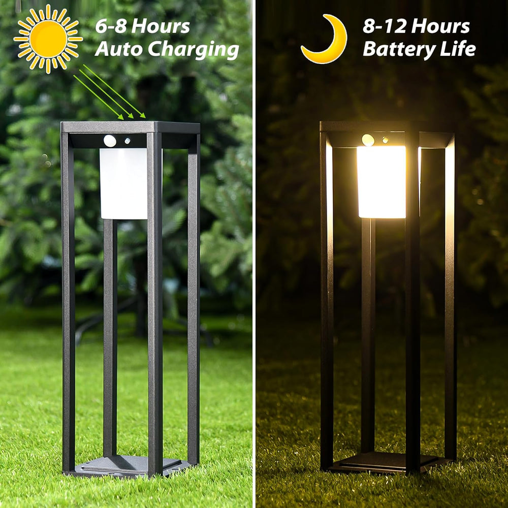 Solar Floor Lamp Outdoor Waterproof, Motion Sensor Pathway Lights