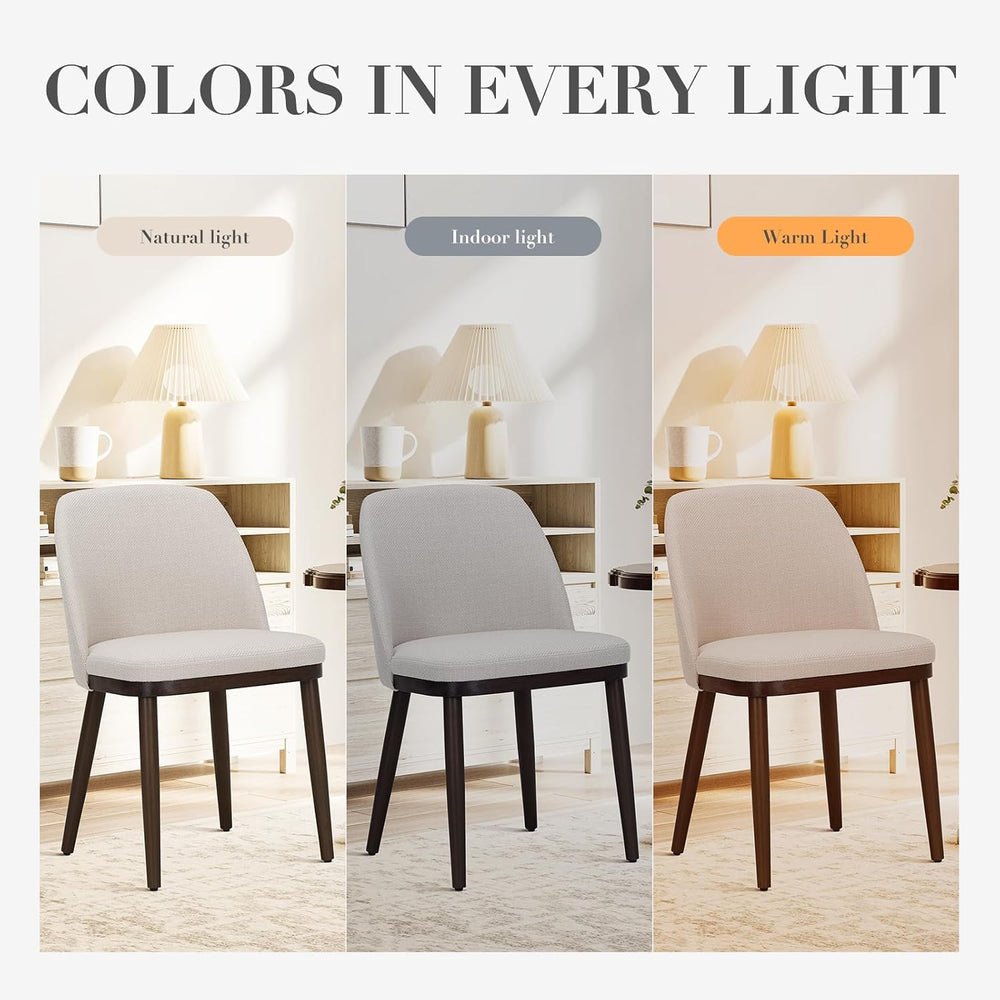 COLAMY Upholstered Dining Chairs Set of 6, Modern Kitchen Chairs with Back, F...