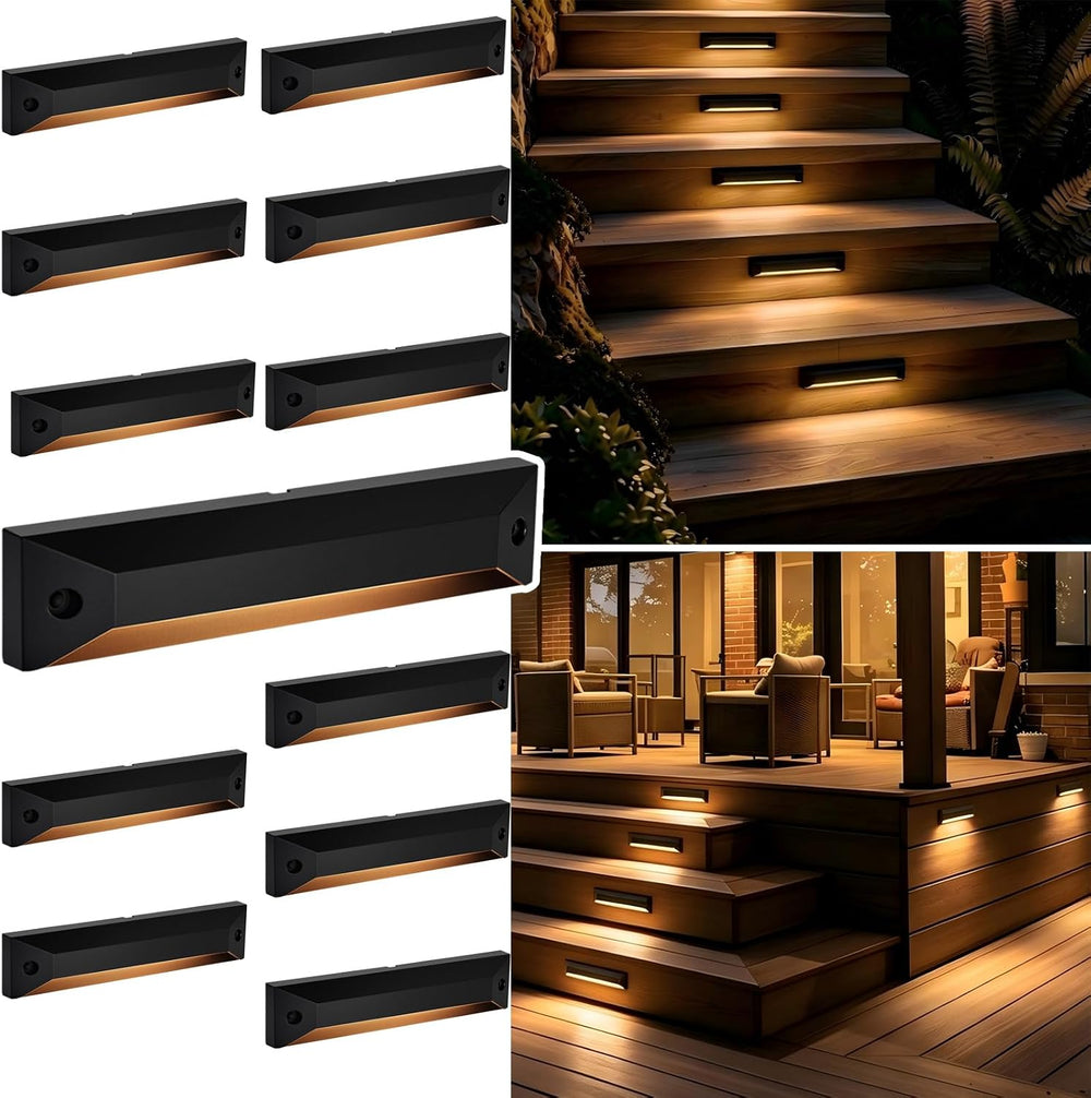 Gardencoin 8 Inch Low Voltage LED Step Lights, 5W 2700K Warm White, 12V-24V A...