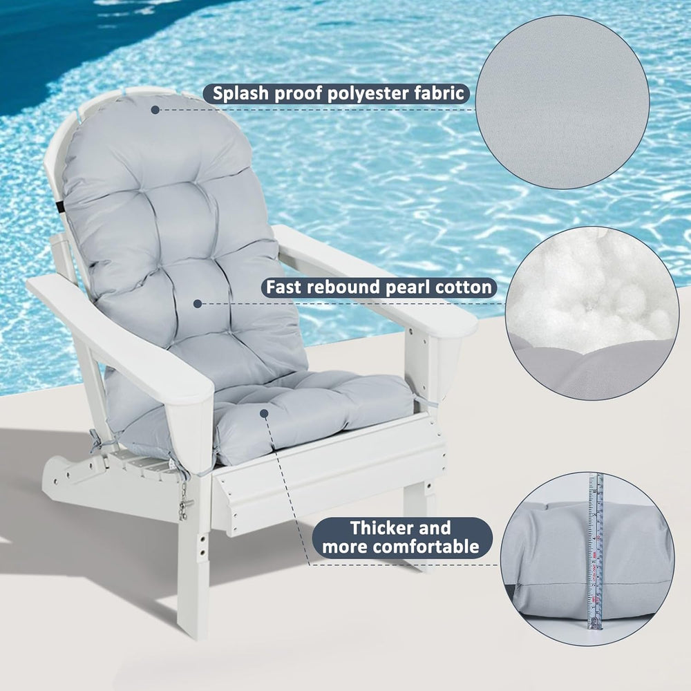 nalone 2 Pack Adirondack Chair Cushion Rocking Chair Cushions High Back Adiro...