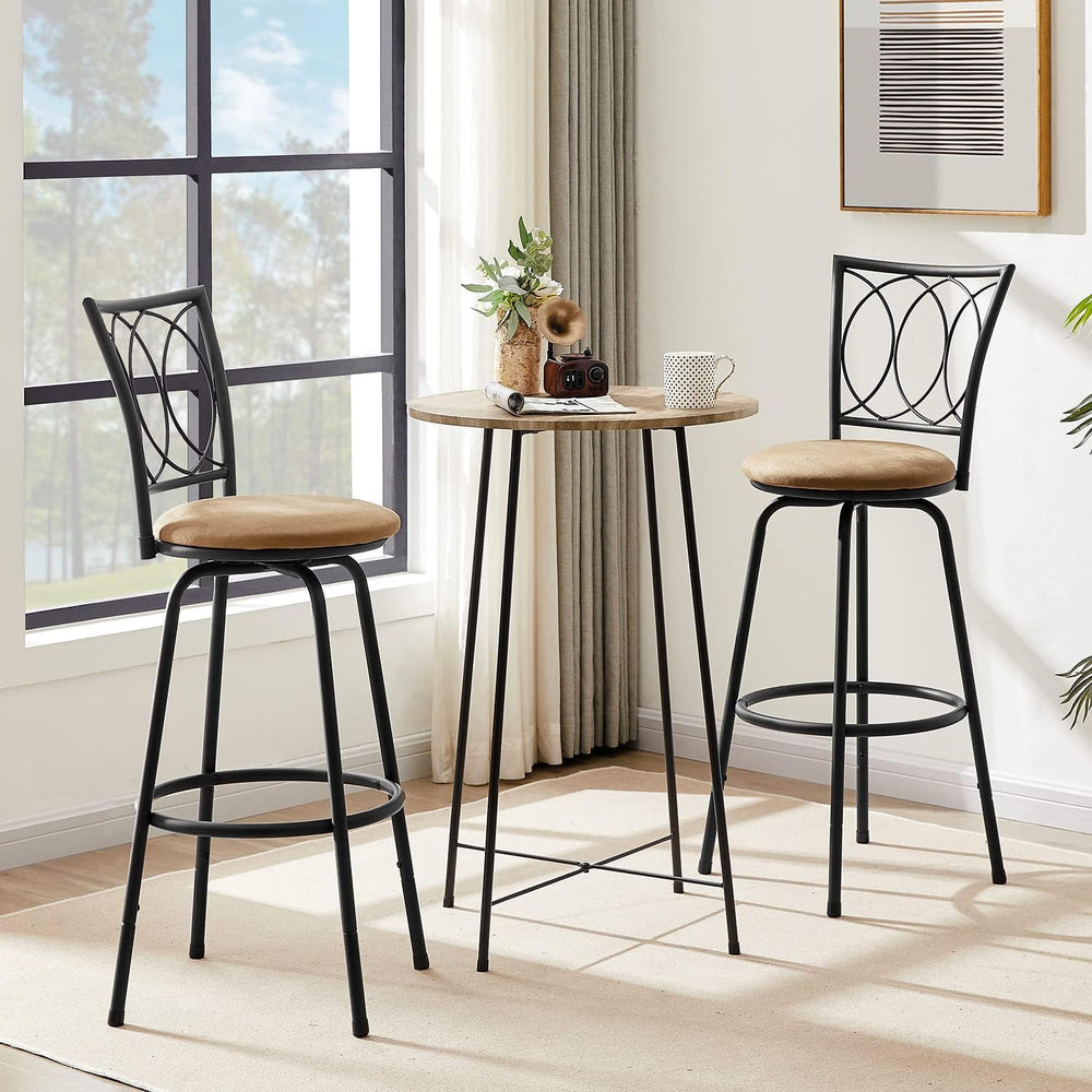 VECELO Adjustable Counter Stools, Steel Bistro Pub Chairs, Bar Stools with 36...