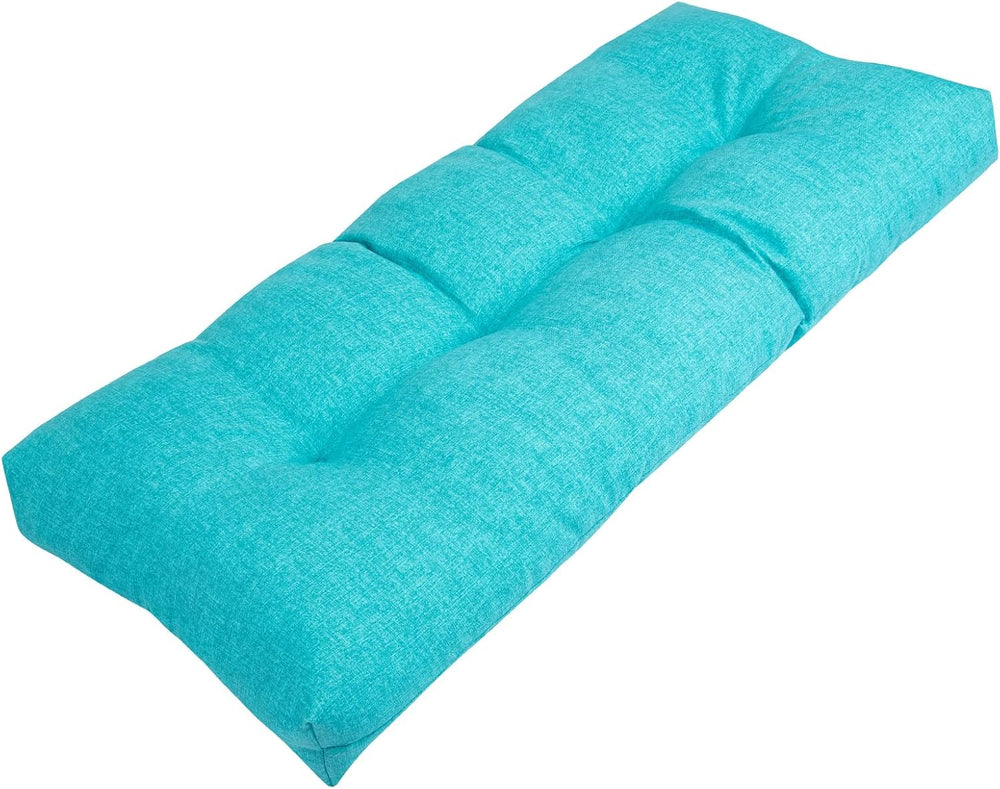 FUNHOME Outdoor Bench Cushion 45x18Inch, Long Seat Pads-Aqua Blue