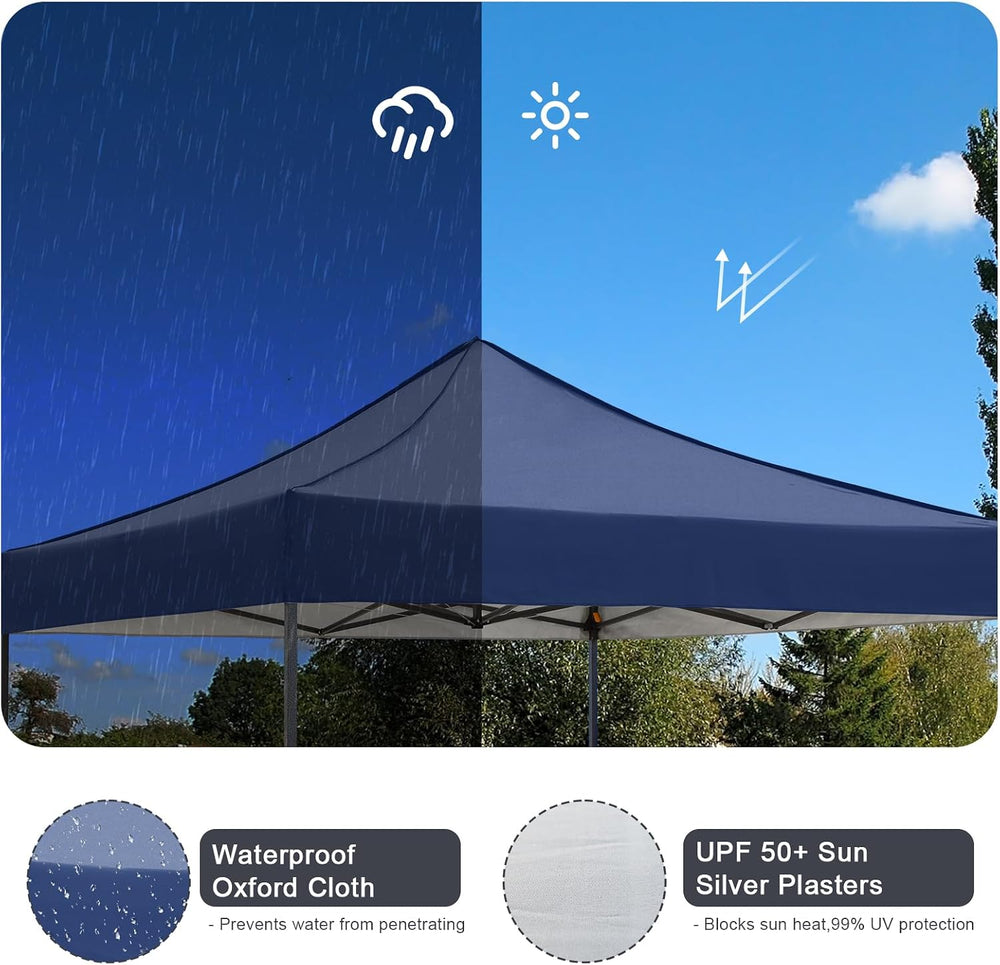 10x10 Pop up Canopy Tent with Sidewalls,Heavy Duty Waterproof Sun Shade Canop...