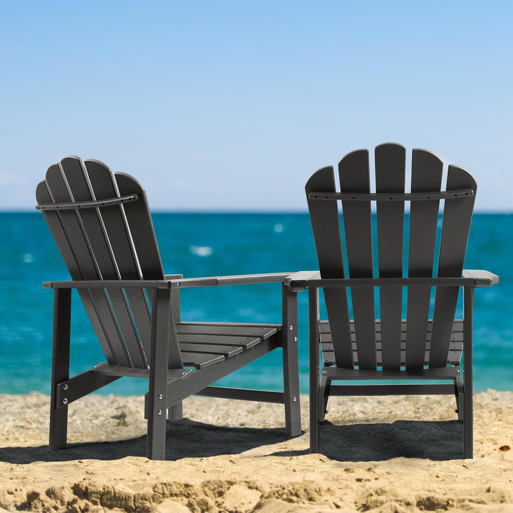 Oversized Stackable Adirondack Chair, HDPE All-Weather Fire Pit Chair