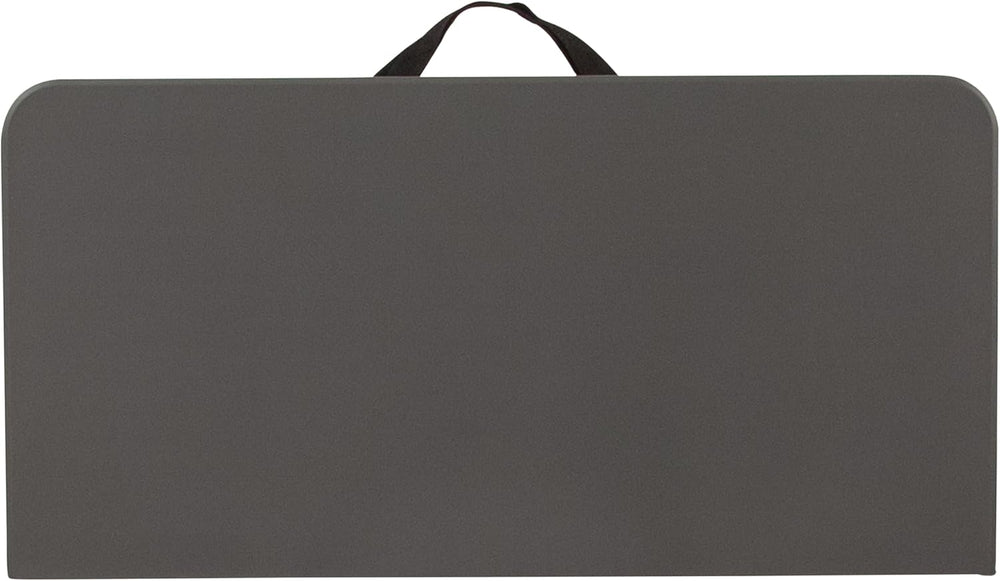 Flash Furniture 2.83-Foot Bi-Fold Dark Gray Plastic Folding Table