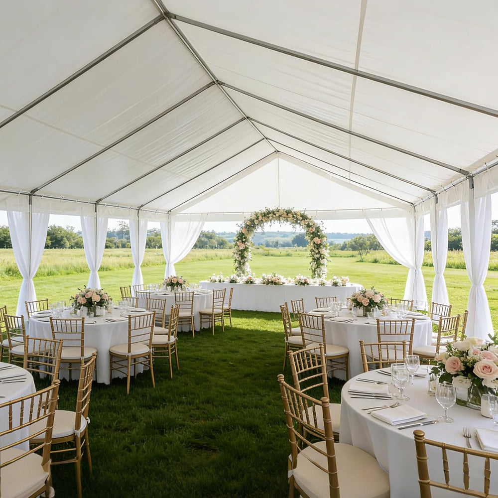 20x40 Party Tent Heavy Duty White Canopy Large Outdoor Event Shelter with Rem...
