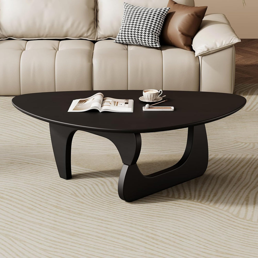 Mid Century Modern Coffee Table - Black Wooden Coffee Table for Living Room,C...