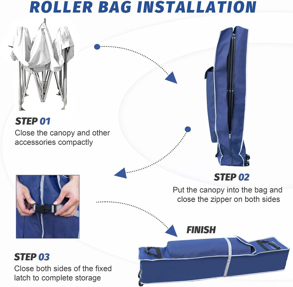 Canopy Bag Replacement,52in Wheeled Tent Storage Bags for 10x10 Canopy Tent