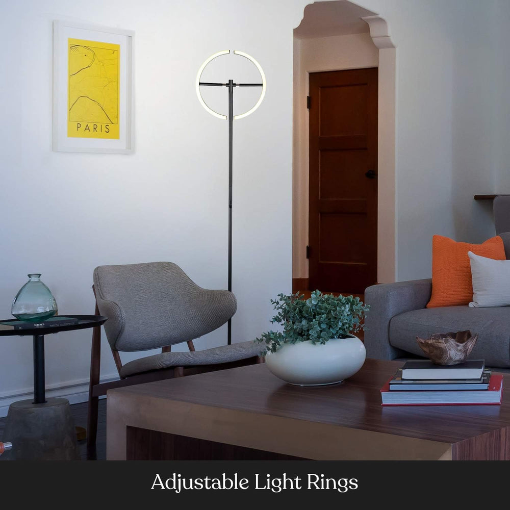 Brightech Halo Split Modern Bright LED Torchiere Floor Lamp for Offices - Dim...