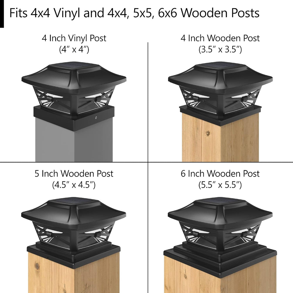 Davinci Lighting Renaissance Solar Outdoor Post Cap Lights - Includes Bases f...