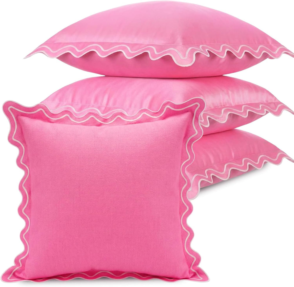 Novabright 4 Pack Outdoor Waterproof Pillow Covers Decorative Farmhouse Garde...