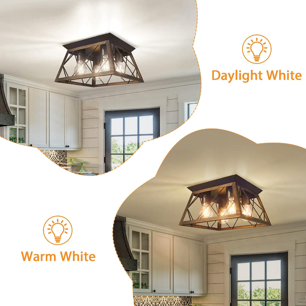FadimiKoo Flush Mount Ceiling Light Fixtures for Kitchen Hallway, 4-Light Clo...