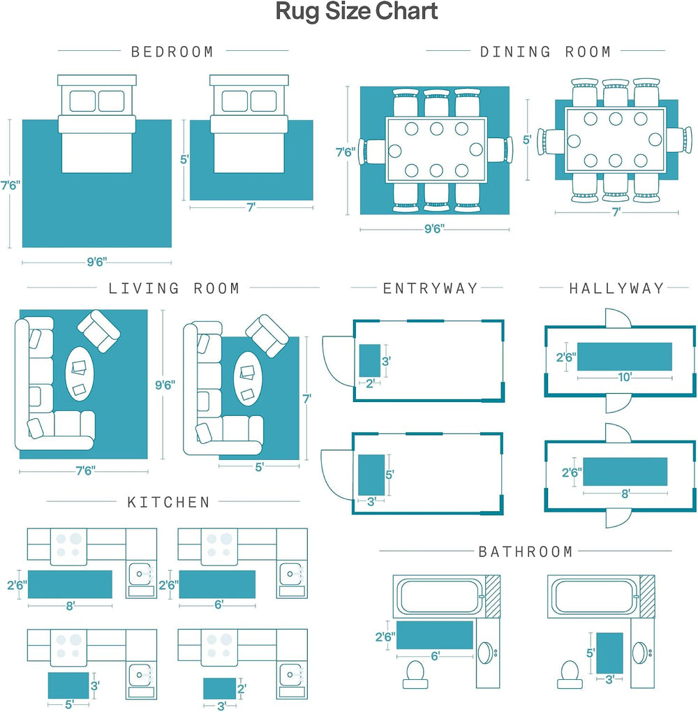 ReaLife Rugs Machine Washable Area Rug Runner - Living Room Bedroom Bathroom ...