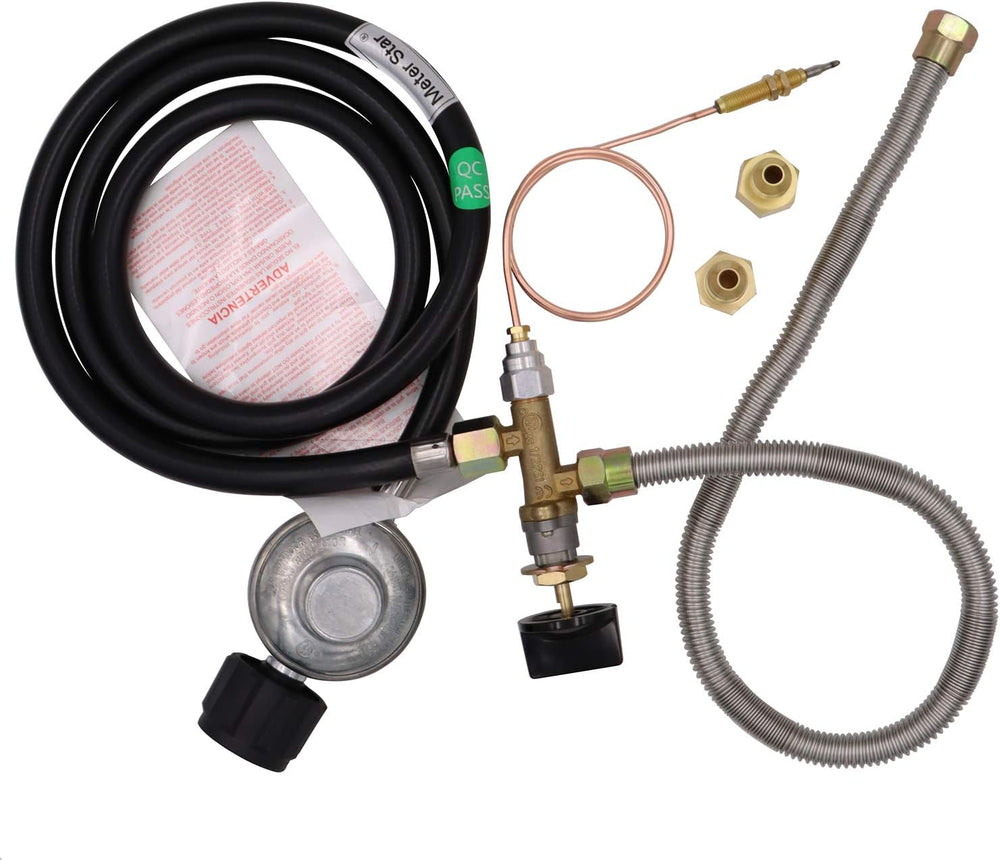 METER STAR Propane Fire Pit/Fireplace Parts Gas Control Valve System Regulato...