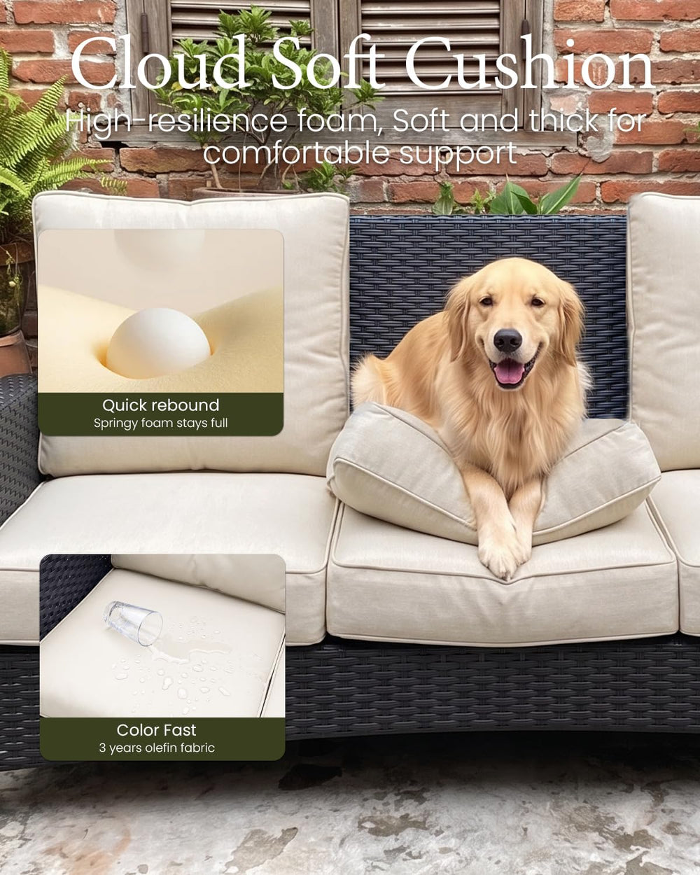 LayinSun 6 Pieces Outdoor Patio Furniture Set