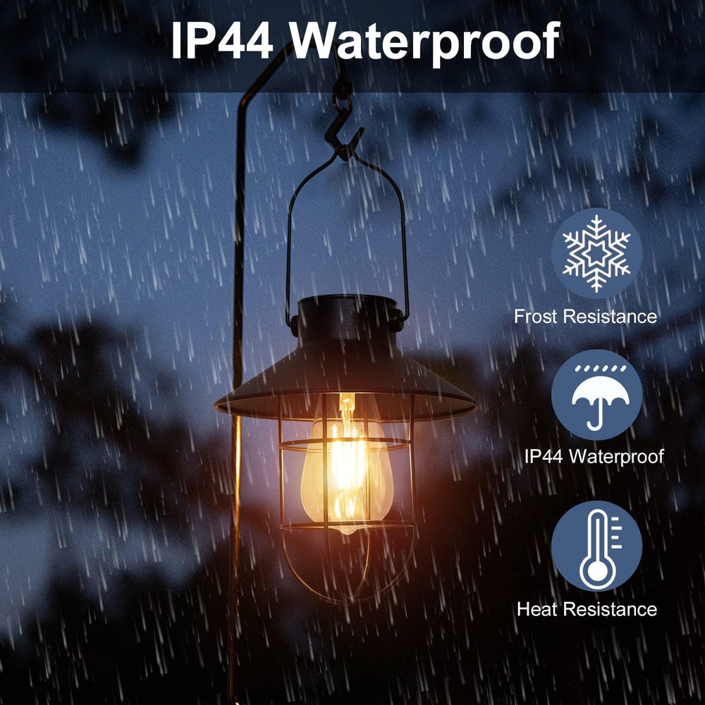 pearlstar Solar Lanterns Outdoor Metal Solar Powered Hanging Lights Waterproo...