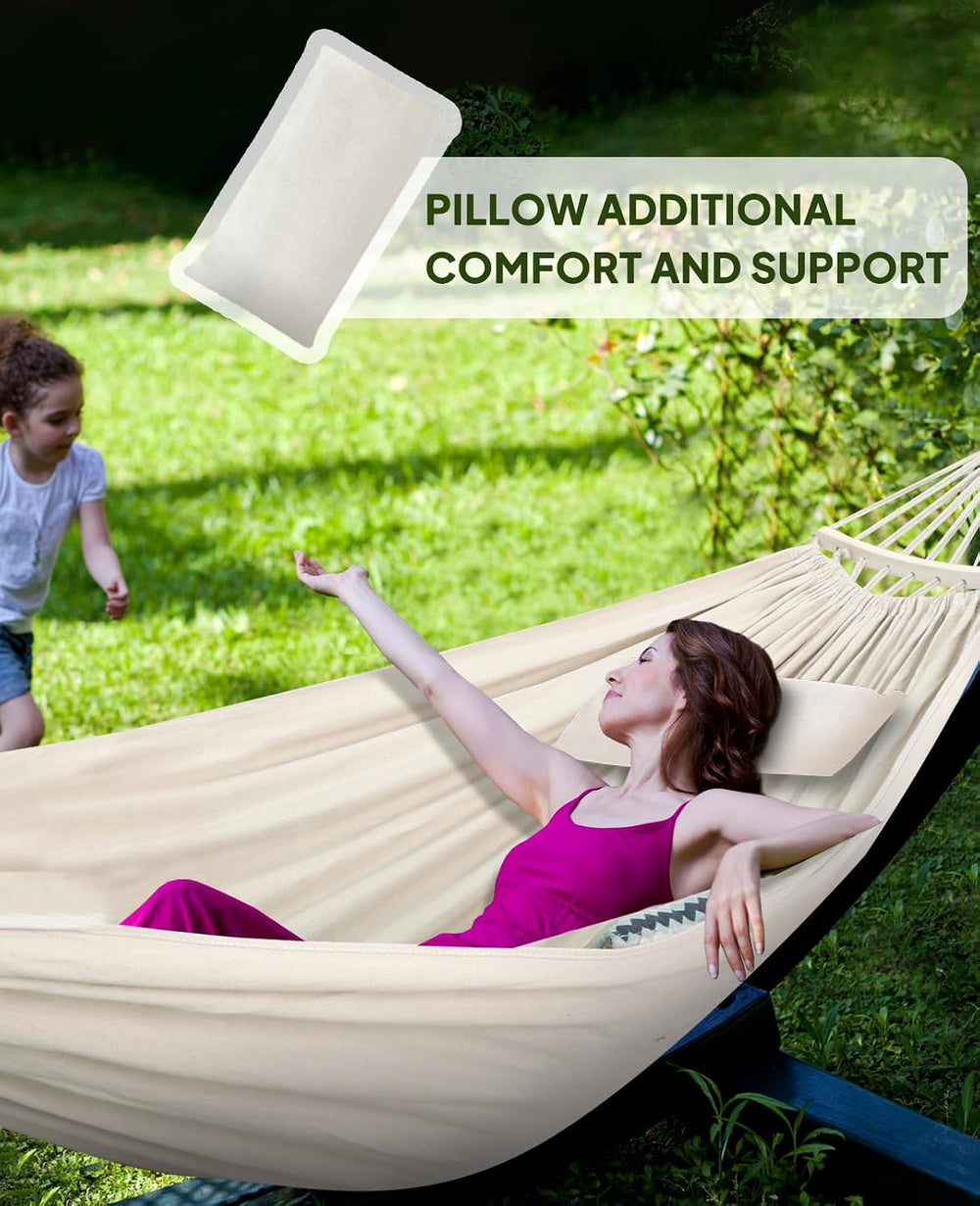 Chihee Cotton Blended Hammock for Stand 9.8ft x 4.9ft Holds Up to 660lbs