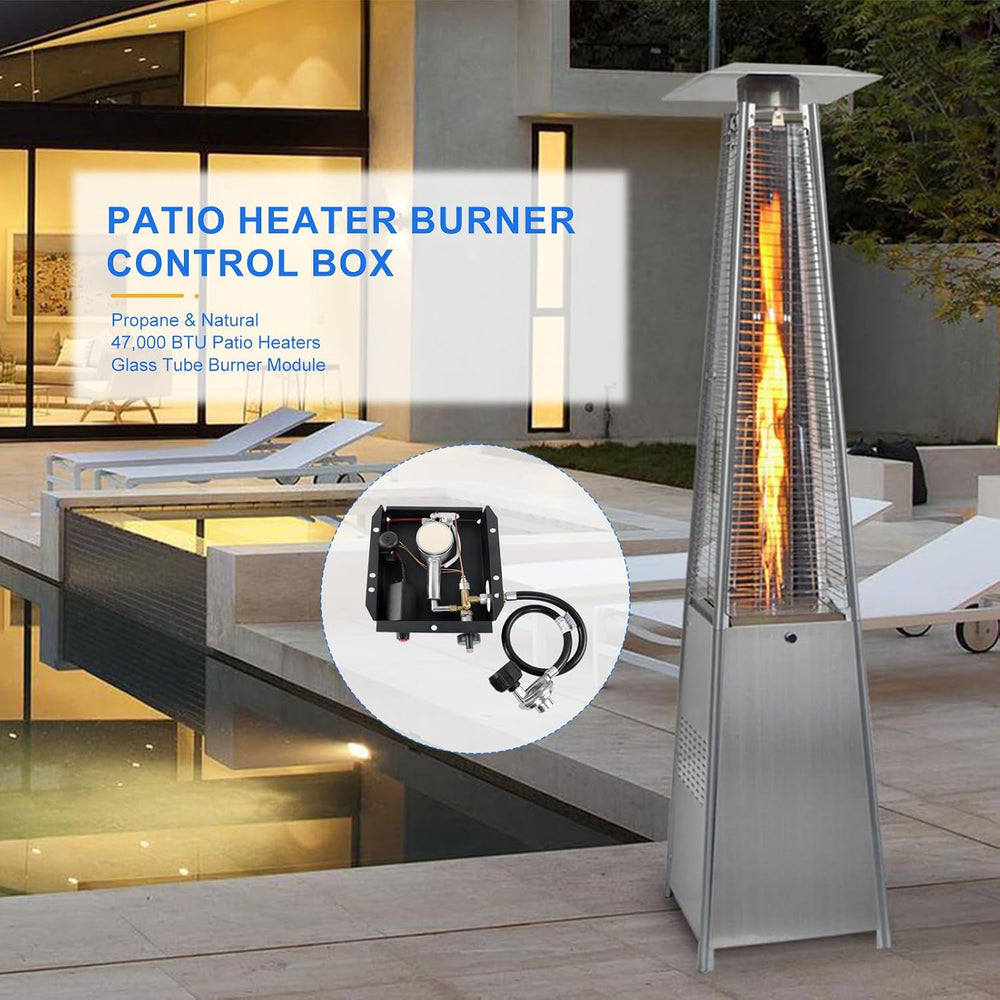 7 Bolt patio heater glass tube burner module replacement part 47000 BTU (incl...