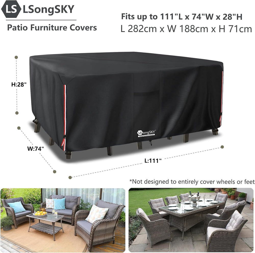 Outdoor Furniture Covers Waterproof,600D Heavy Duty Patio Furniture Covers fo...