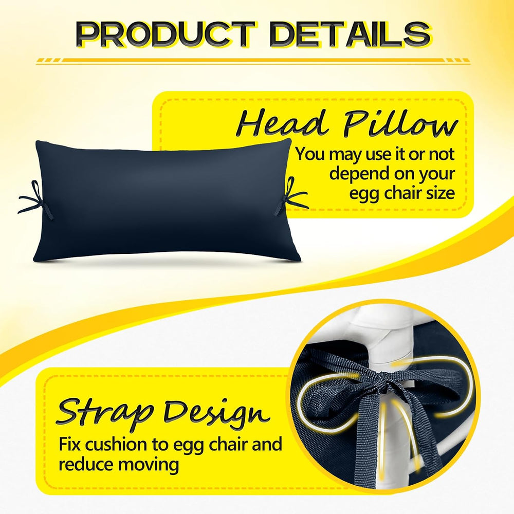 MAGIC ELEPHANT Egg Chair Cushion, Memory Foam Hanging Egg Chair Cushion Repla...