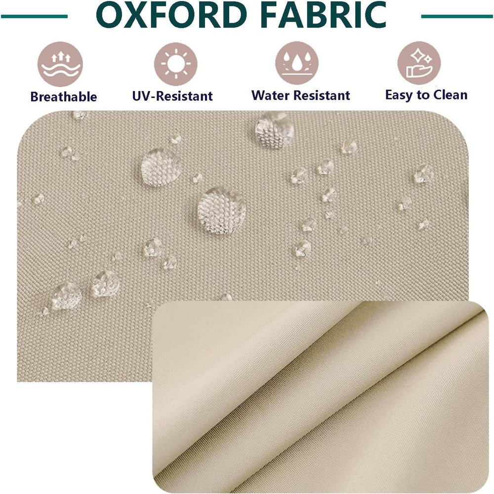 Patio Cushion Covers Replacement 24x24x4, 24x22x4, Tan, 4Pcs
