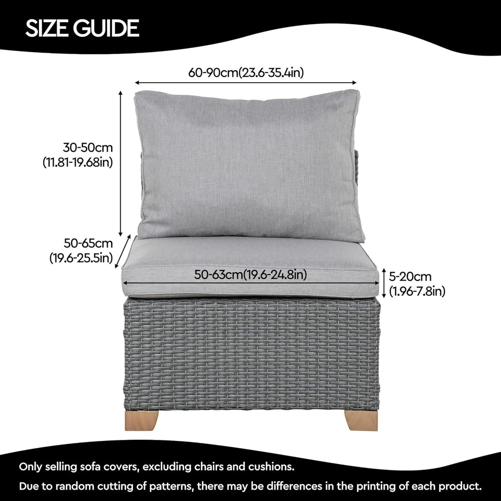 8 Piece Patio Cushion Covers, Stretch Outdoor Couch Cushion Covers