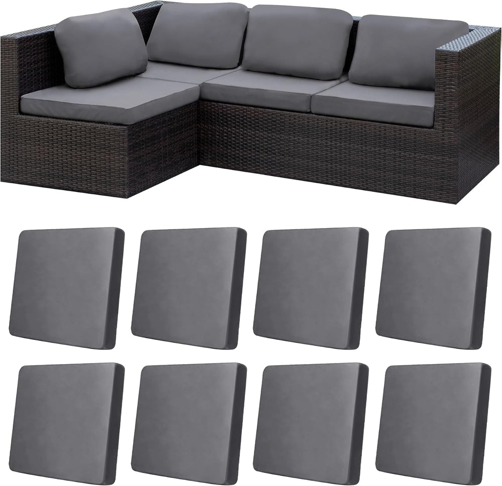 8 Pcs Outdoor Cushion Covers, Patio Sofa Cushion Covers Replacement