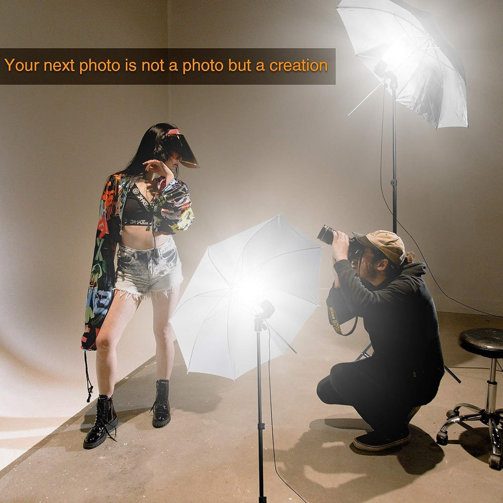 EMART Umbrella Photography Lighting Kit with 45W 5500K Bulb for Studio