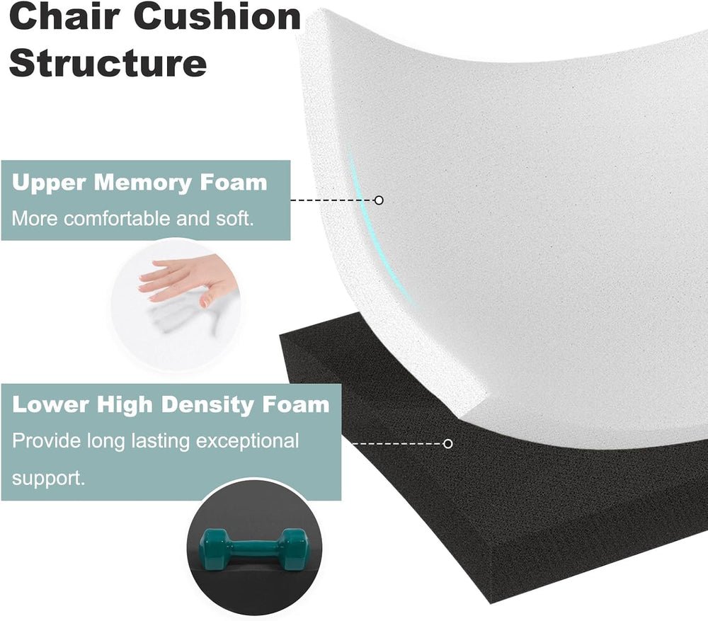 baibu 48 Inch Bench Cushion, Dual-Layer Design Memory Foam Indoor Bench Cushi...