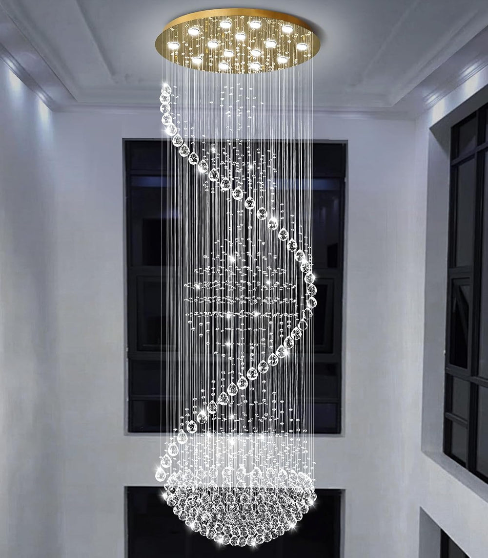 D40'' x H120'' Crystal Chandelier High Ceiling Chandeliers fo...