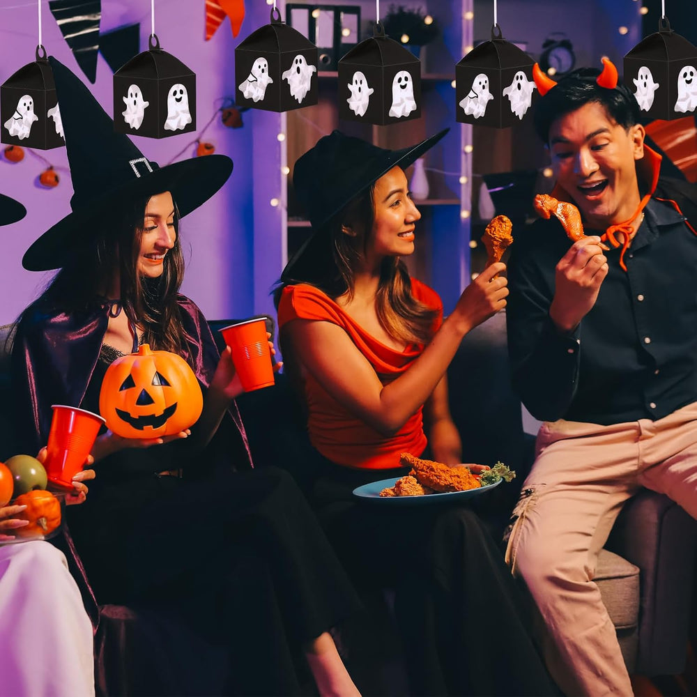VIHOSE 16 Sets Halloween Ghost Tissue Paper Lanterns Craft Kits