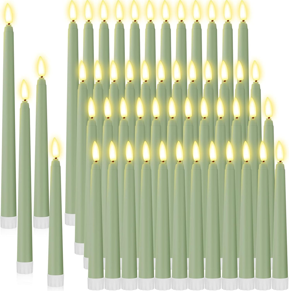 Rossesay 48 Pcs Flameless LED Taper Candles Battery Operated Candles 4 Sizes ...