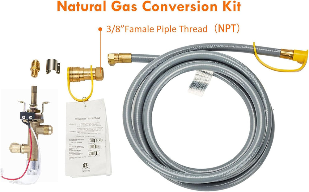 32-inch Outdoor Gas Fire Pit Table with Natural Gas Conversion Kit, 50,000BTU...
