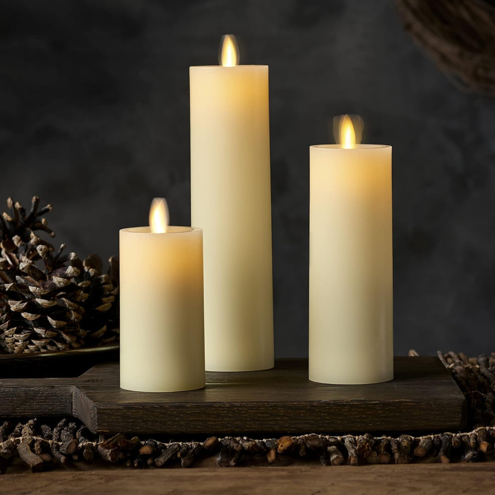 Luminara Classic Slim Flameless LED Candle, Ivory 2" x 6.1", Batter...