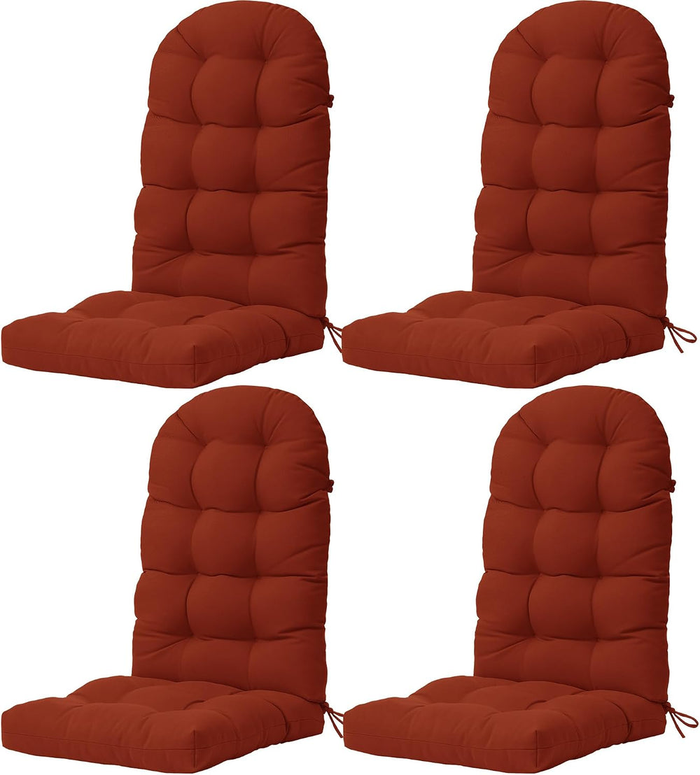 Adirondack Chair Cushion, 4 Pack 49x20x4'' Rocking Chair Pads, Burnt ...