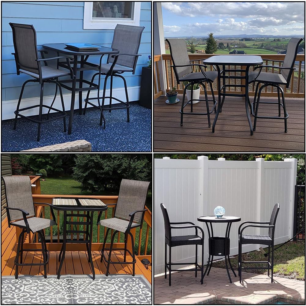 Outdoor High Top Bar Height Dining Set Cover for Patio Furniture