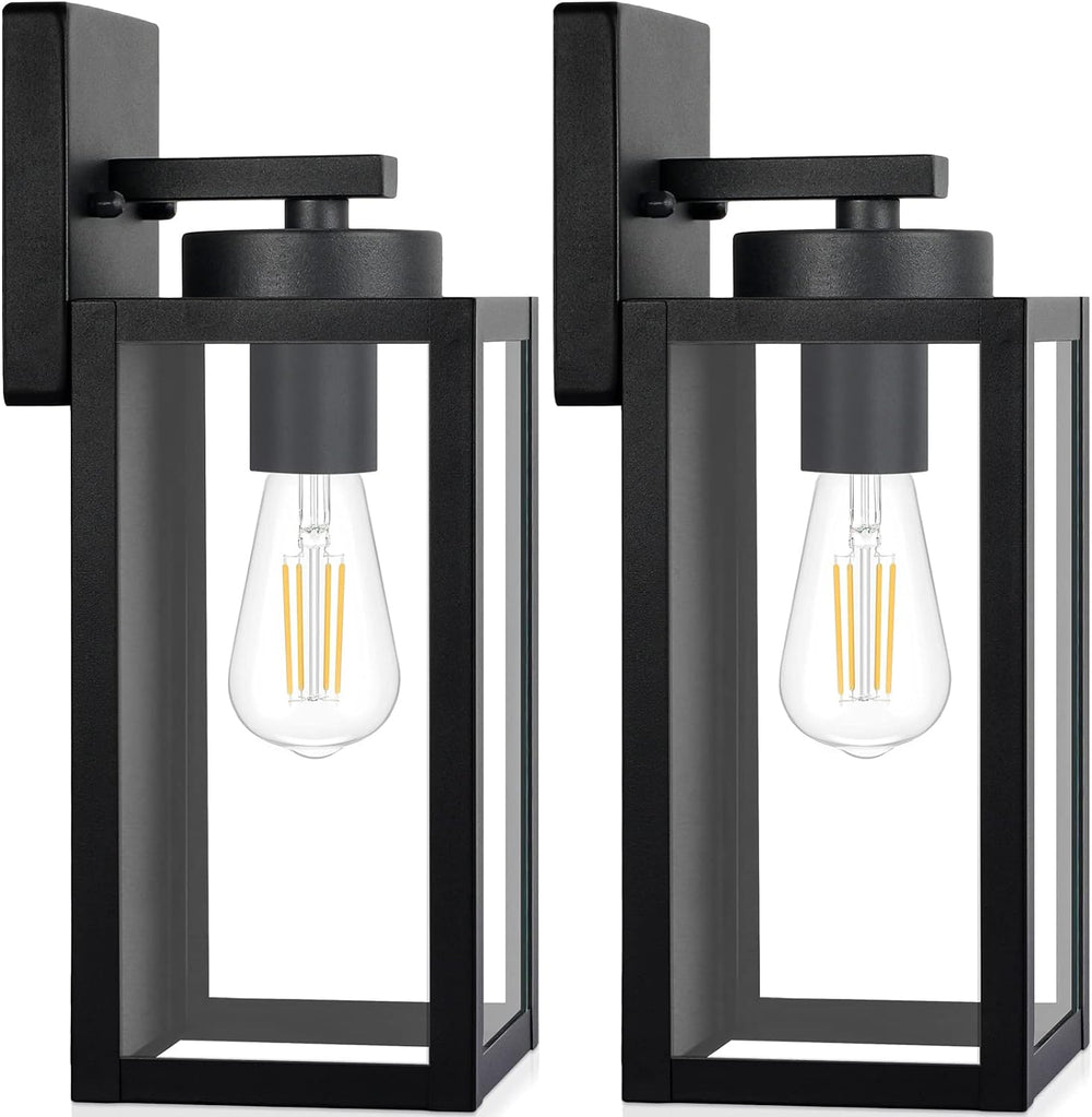 BesLowe Outdoor Wall Light Fixtures, Modern Black Exterior Wall Lanterns