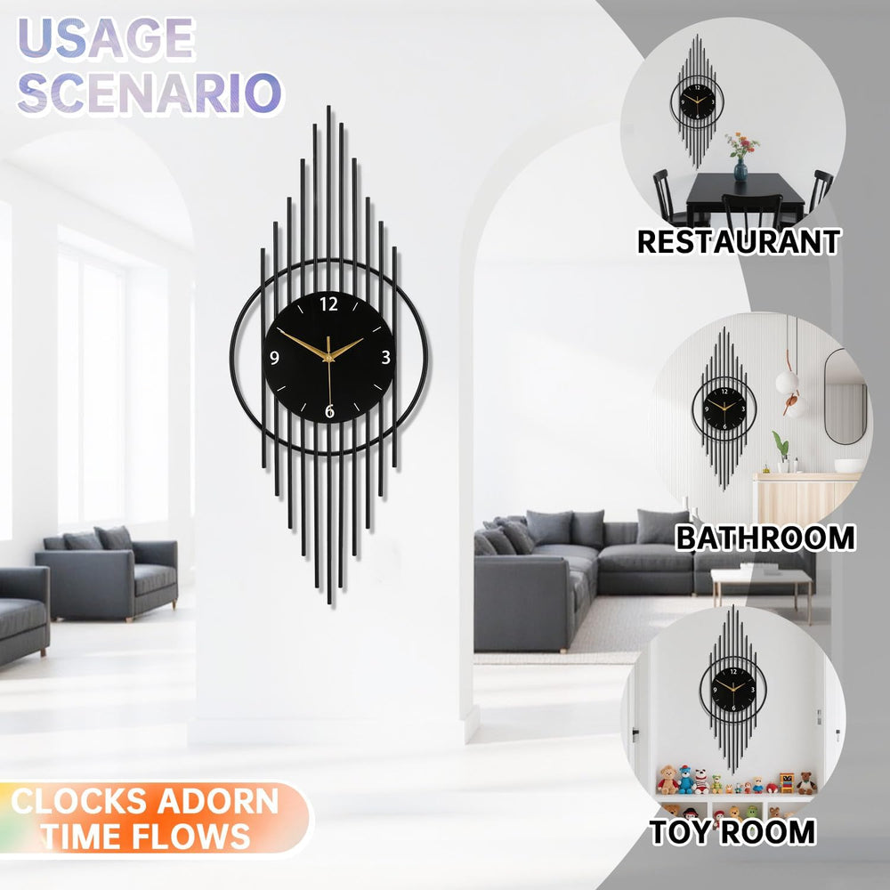 SIN&MI Wall Clock,Decorative Wall Clocks with Silent Quality Quartz Clock...