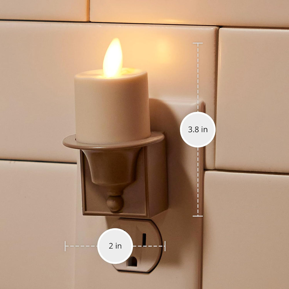 Luminara Flameless Candle Nightlight w/Dusk to Dawn Light Dark Auto Sensor, T...