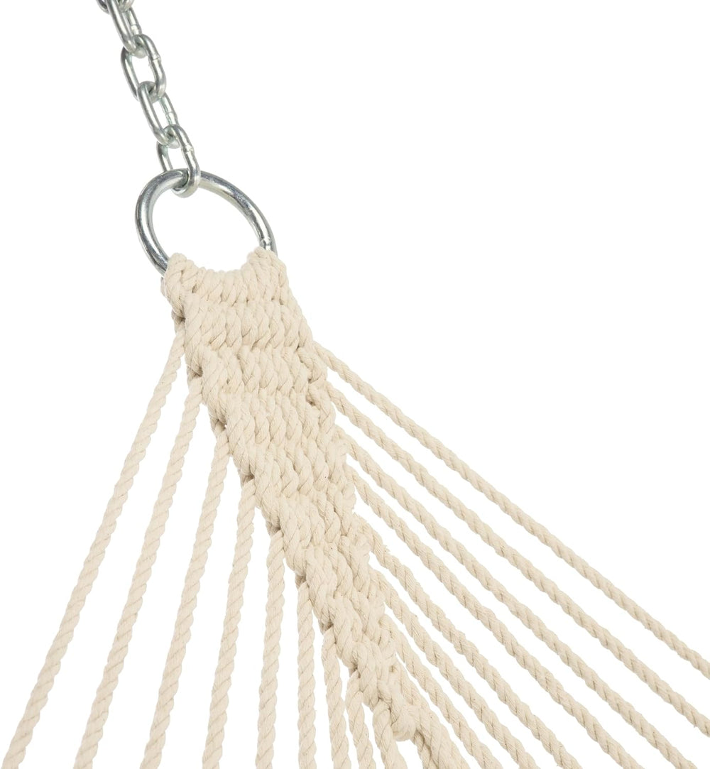 Castaway Living 13 ft. Double Traditional Hand Woven Cotton Rope Hammock – 2-...