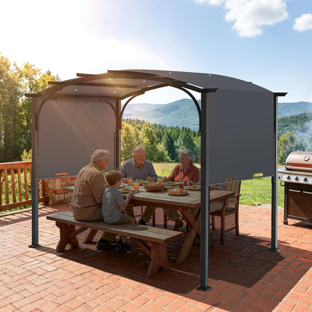 slashome 200 x 103 Pergola Replacement Canopy, Fits L-PG152PST-B, Dark Gray