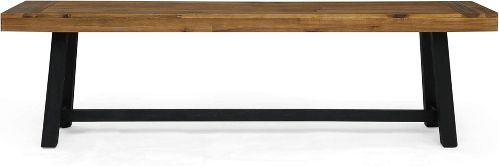 Christopher Knight Home Toby Outdoor Acacia Wood Bench, Sandblast Teak Finish...