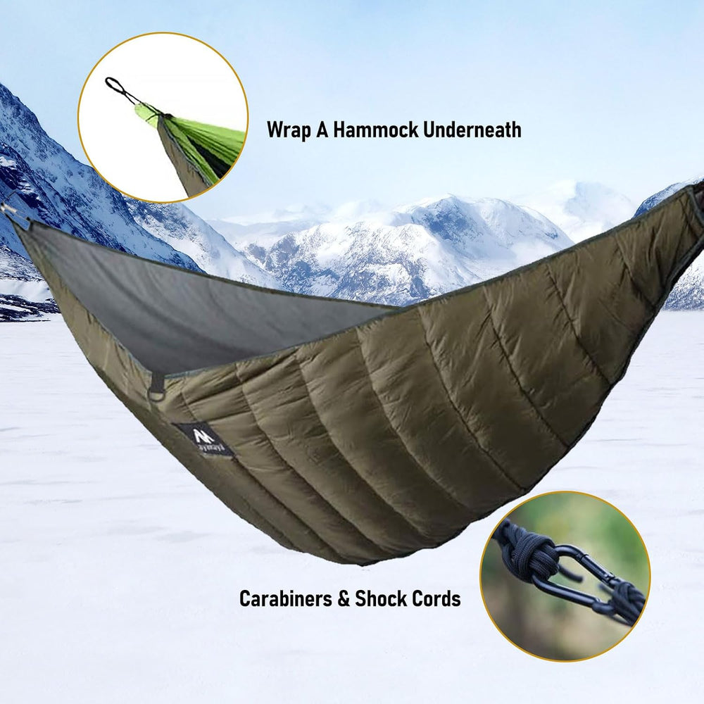 AYAMAYA Single & Double Hammock Underquilt, 4 Season Camping Hammock Quilt