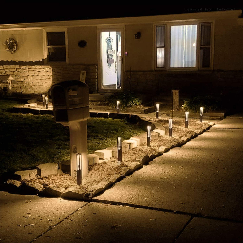 LEONLITE 6-Pack 3W LED Low Voltage Path Lights Aluminum 3000K Black